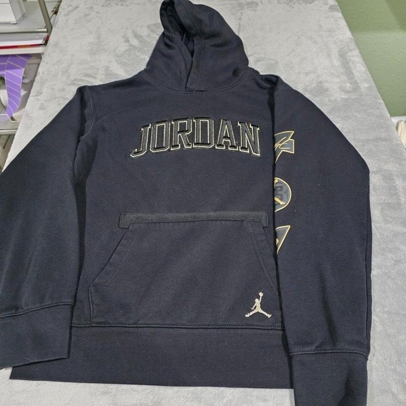 Air Jordan Other - Jordan Boys Hoodie Youth Large 12-13 Black Pullover Jumpman Take Flight Patches